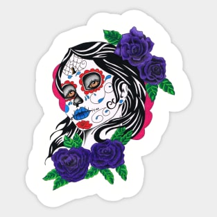Day of the dead girl Sticker